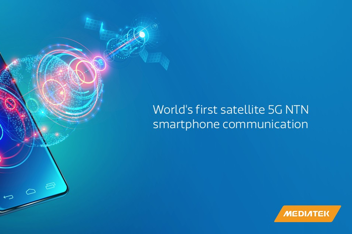 Ilustrasi konektivitas satelit MediaTek