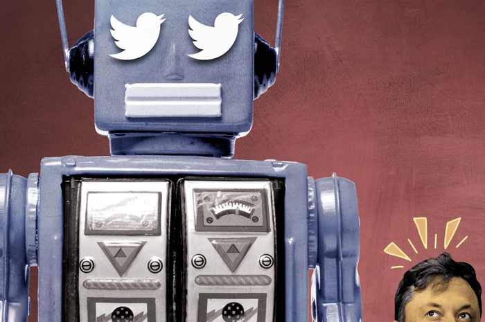 Ilustrasi Elon Musk memberantas spam dan bot Twitter