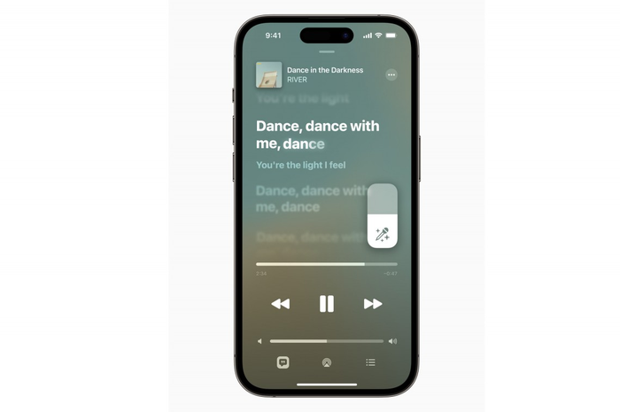 Mode karaoke di Apple Music