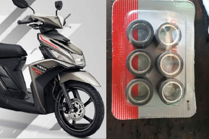 Ilustrasi roller di CVT motor matic Yamaha Mio Z.