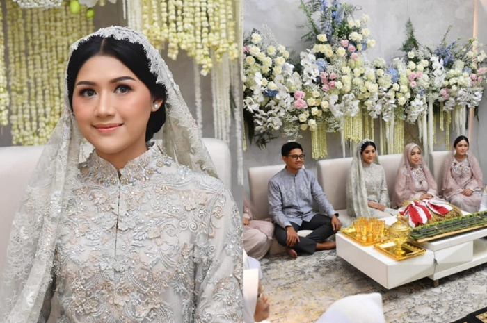 Dekorasi rumah Erina Gudono saat acara pengajian pernikahan