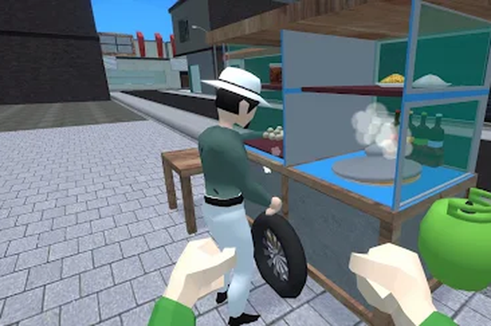 Tampilan gameplay game Bakso Simulator 