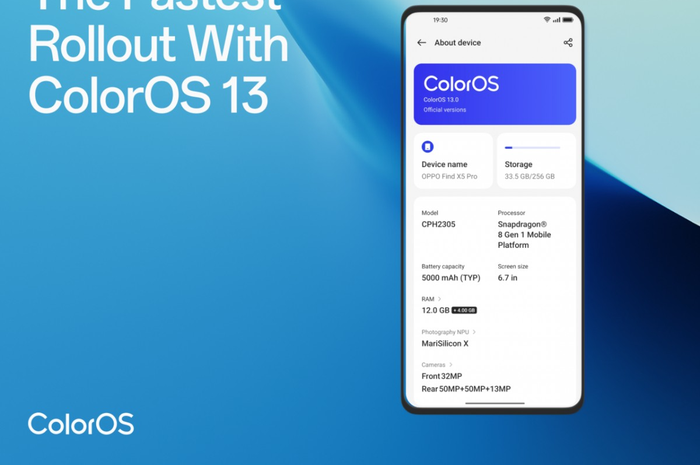 Ilustrasi ColorOS 13 di OPPO A77s, A74, dan A95