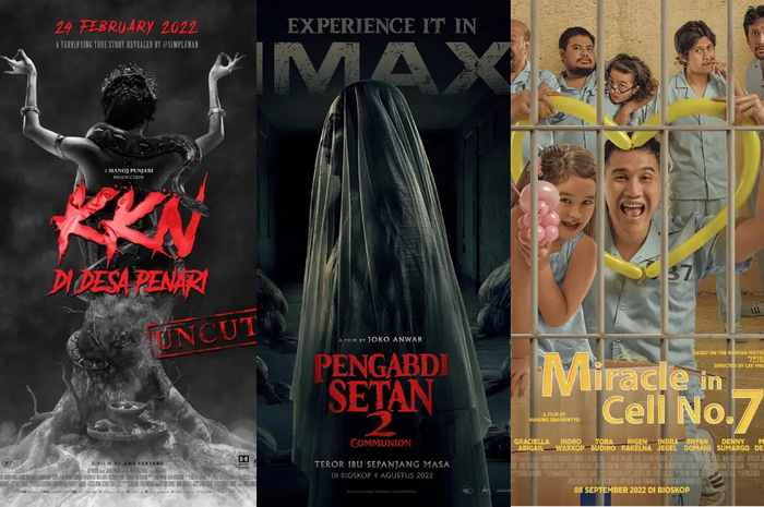 Film KKN di Desa Penari, Pengabdi Setan 2: Communion, dan Miracle in Cell No. 7