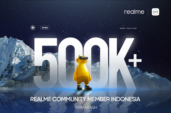 anggota realme Community Indonesia telah mencapai 500 ribu anggota di penghujung tahun 2022 
