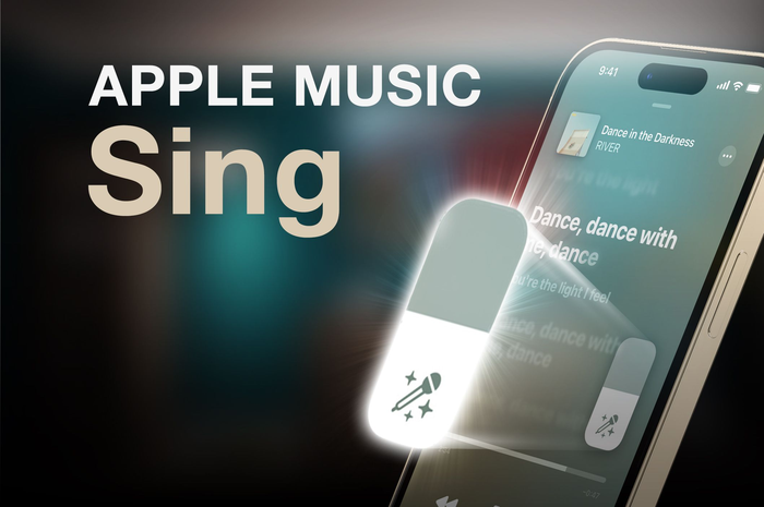 Ilustrasi menggunakan fitur Apple Music Sing di iPhone