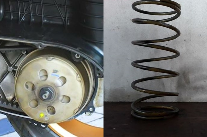 Ilustrasi kopling dan per CVT. Kapan per CVT motor matic Yamaha NMAX minta diganti, begini penjelasannya.