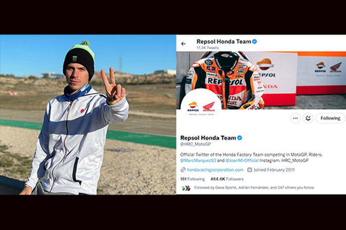 Joan Mir akhirnya sah tercantum namanya di laman media sosial skuat Honda Repsol Hond Team hal ini karena kontrak dengan skuat sebelumnya selesai di 31 Desember 2022