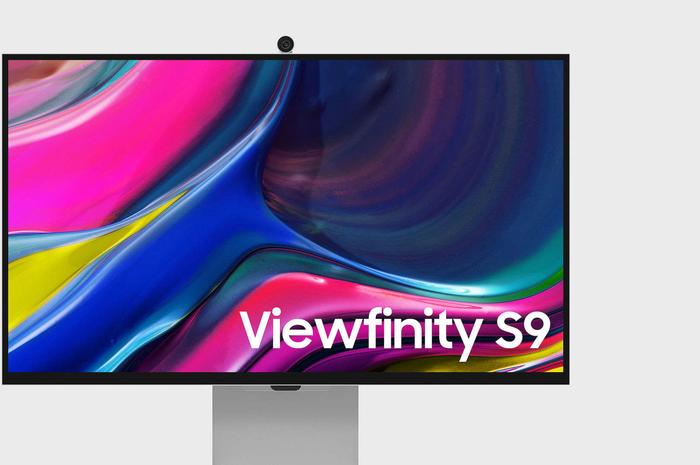 Tampilan Viewfinity S9 secara horizontal