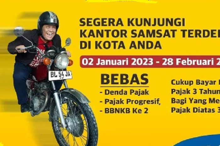Pemutihan pajak 2023 dibuka di tiga wilayah buruan bayar agar STNK mati 2 tahun tidak jadi bodong