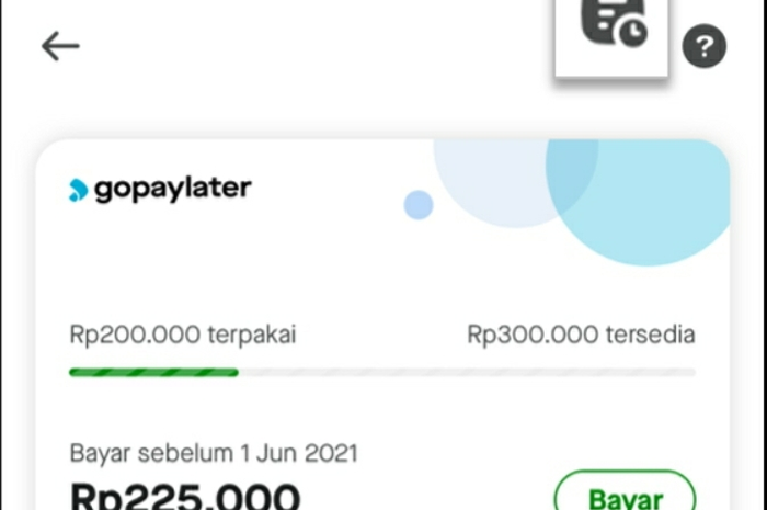 car cek riwayat transaksi Gopaylater