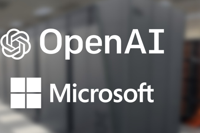 Logo Microsoft dan OpenAI