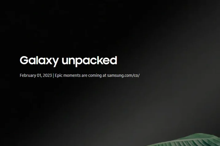Poster Samsung Galaxy S23 yang tak sengaja bocor di situs web Samsung Columbia.