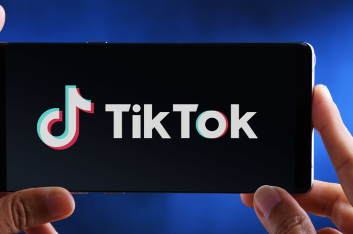 Ilustrasi logo tiktok dalam keadaan horizontal
