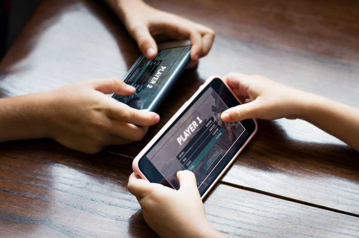 Ilustrasi bermain game