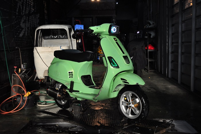 Motor modifikasi Vespa S 125.