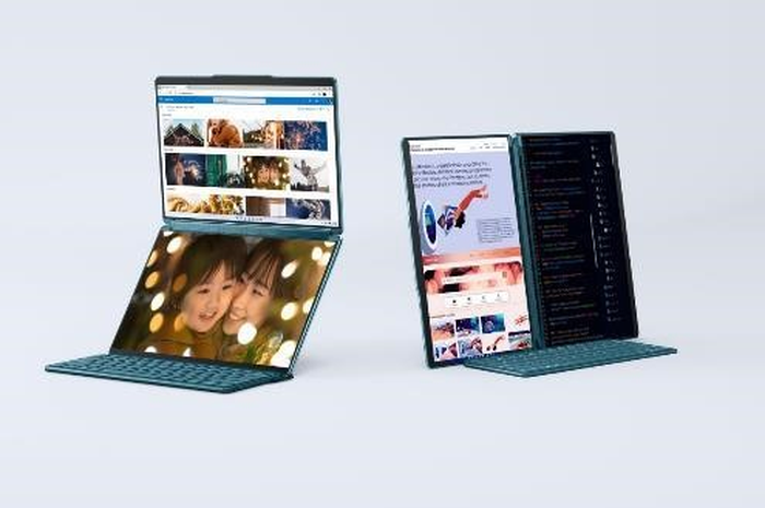 Laptop Hybrid Lenovo Yoga 9i dengan layar ganda