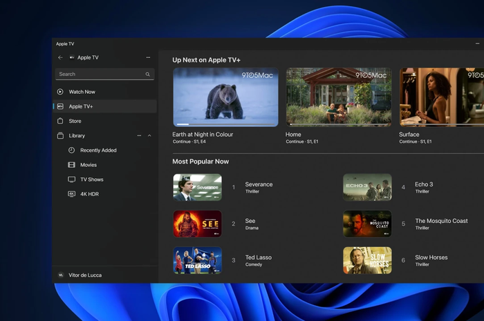 Aplikasi Apple TV+ di Windows 11