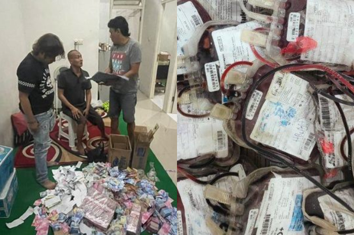 Ditemukan puluhan kantong darah di rumah dukun pengganda uang di Gresik