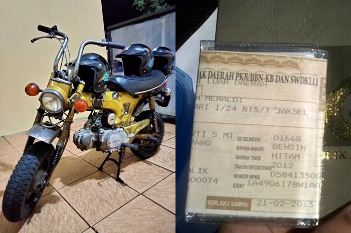 Foto ilustrasi motor lawas dan STNK. Soal aturan data STNK dihapus bikin motor bodong, pemain motor tua buka suara.