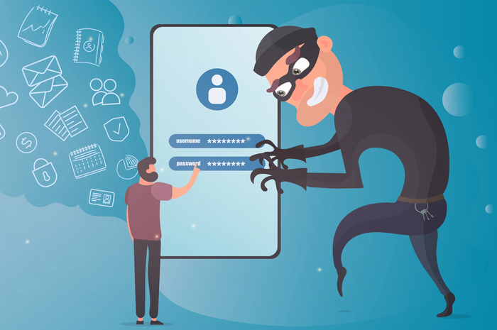 Ilustrasi penipuan online dengan sniffing 