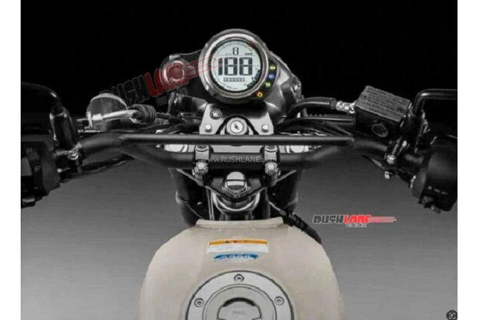 Setang lebar dan panel instrumen digital motor baru Yamaha GT150 Fazer