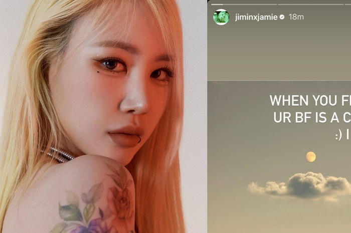 Jamie mengekspos pacarnya, Goo Min Chul, yang selingkuh darinya di Instagram pada Senin (23/1/2023).