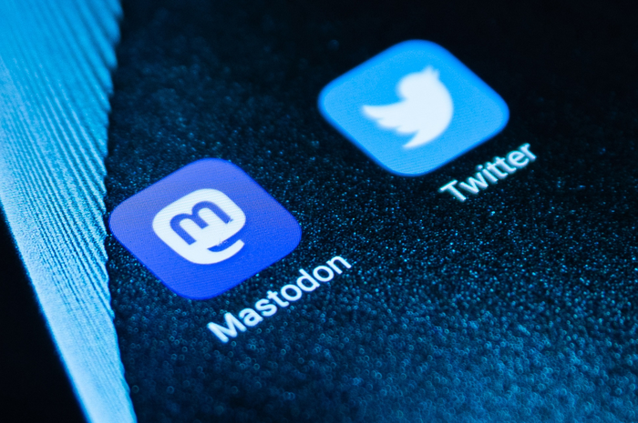 Logo Twitter dan Mastodon