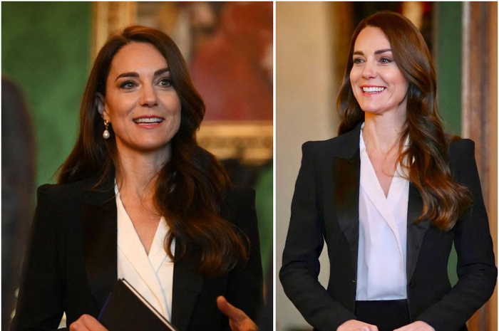 Gaya formal Kate Middleton dengan setelan hitam