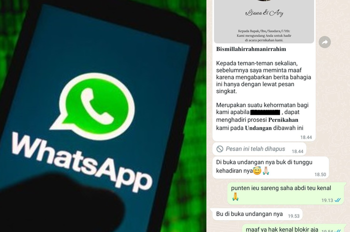 Penipuan online baru dengan modus kirim undangan link nikah di WhatsApp