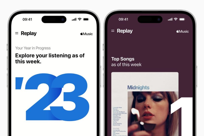 Ilustrasi playlist Replay 2023 di Apple Music