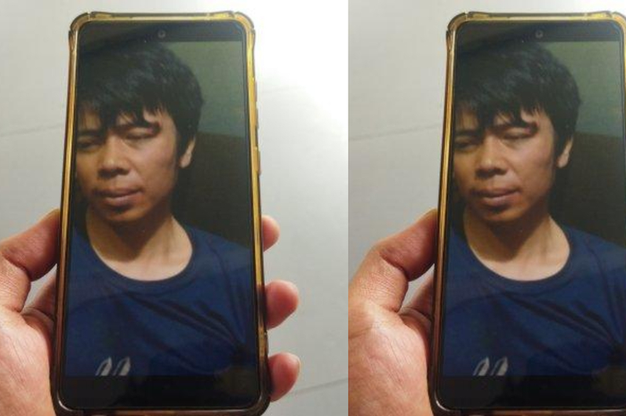 Foto Ade Bogel (37) seorang ayah yang tega menyiksa dua anaknya kandungnya sendiri. 