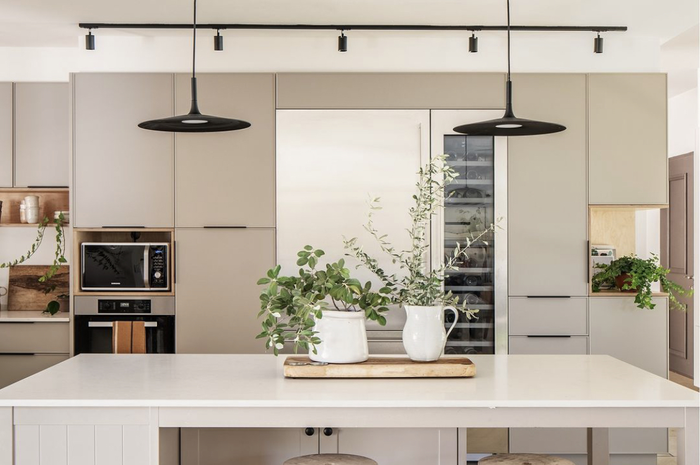 Potret dapur sederhana dengan gaya minimalis yang terlihat semakin manis. 