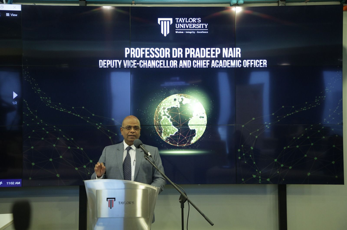 Kata sambutan dari Profesor Dr. Pradeep Nair, Wakil Rektor dan Kepala Biro Akademik dari Taylor’s University.