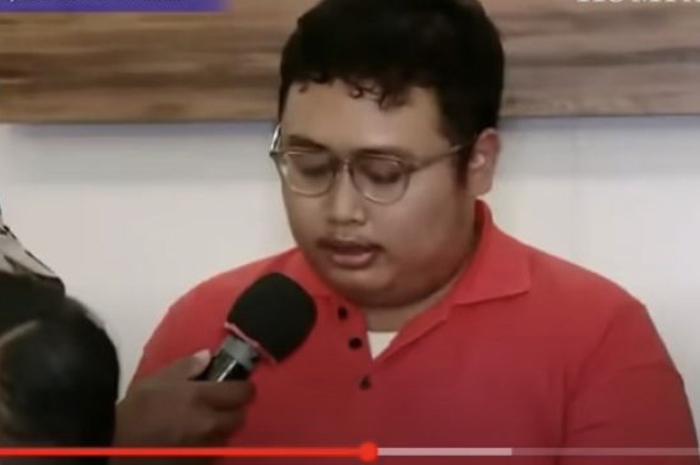 Foto tampang culun Giorgio Ramadhan sopir Fortuner arogan yang ditahan polisi.
