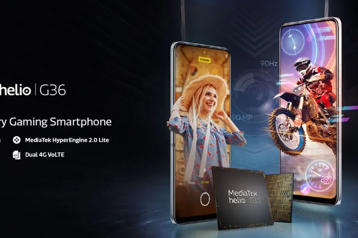 Poster Helio G36 SoC, chipset untuk hp gaming budget terbaru dari MediaTek. 