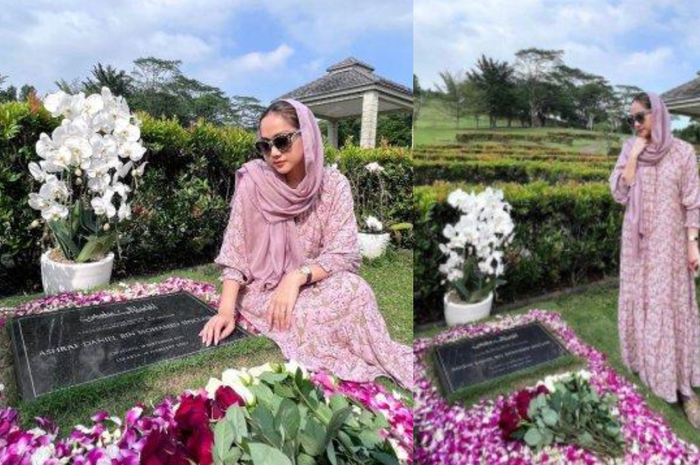 Kenang 3 tahun Asraf Sinclair, BCL ajak anak dan keluarga ziarah