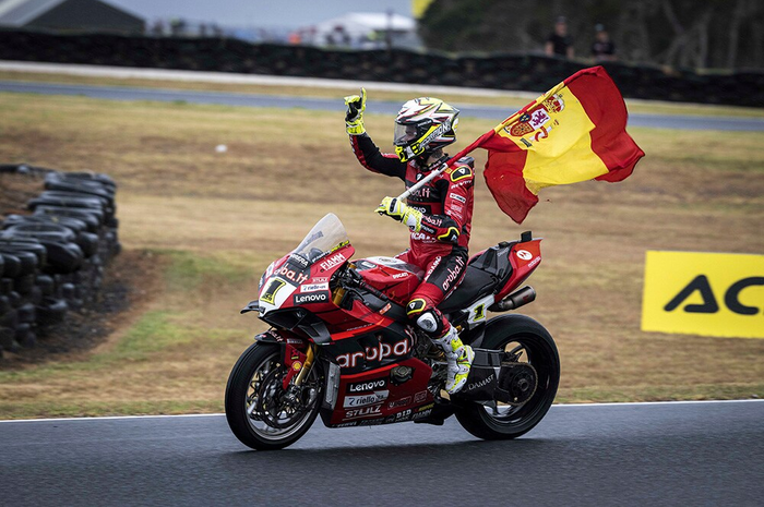 Sebelum menuju Mandalika, Alvaro Bautista dominasi semua kemenangan di WSBK Australia 2023. 