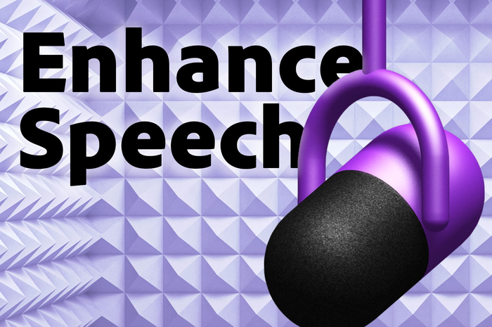 Ilustrasi edit audio podcast dengan Adobe Enhance.