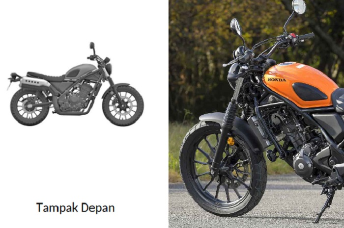 Motor baru Honda bergaya scrambler terdaftar di DJKI Kemenkumham.