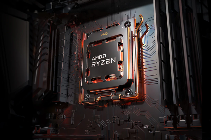 Ilustrasi CPU desktop AMD Ryzen 7000G series.