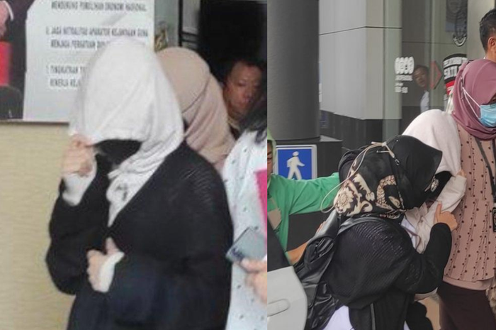Penampakan AGH saat di Kejari Jaksel, kepala terus tutupi hodie dan wajah di tutupi masker