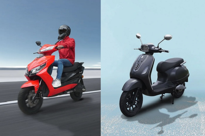 Motor listrik Smoot Tempur (kiri) dan Zuzu (kanan) dapat insentif Rp 7 juta dari pemerintah.