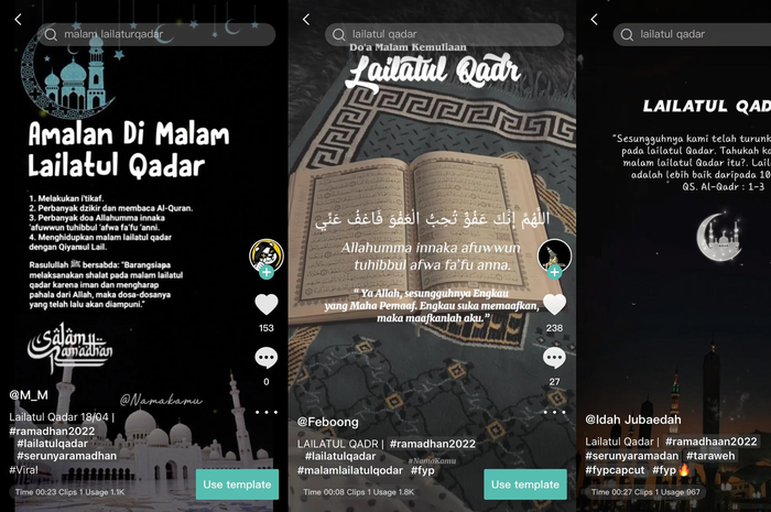 Template video malam lailatul qadar 2023.