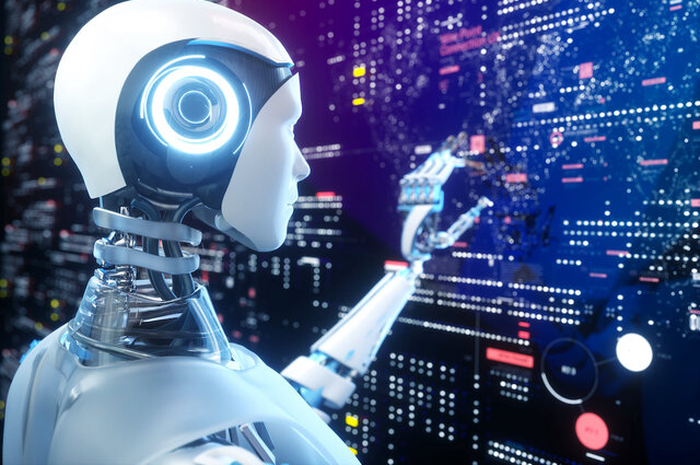 Ilustrasi robot AI.