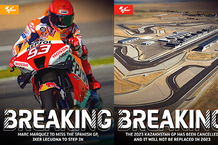 Marc Marquez bukan satu-satunya kabar buruk absen di MotoGP Spanyol 2023, ada lagi kabar buruk dengan batalnya MotoGP Kazakhstan 2023 karena tidak lolos homologasi