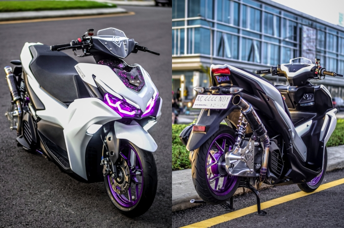 Yamaha Aerox 155 Connected modifikasi street racing dari Sulsel