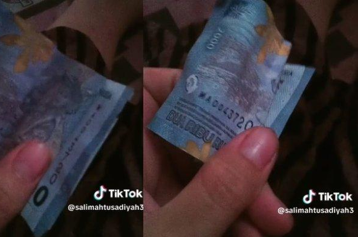 Viral di TikTok, pedagang menangis usai salah bedakan uang Rp 2 ribu dengan Rp 50 ribu.