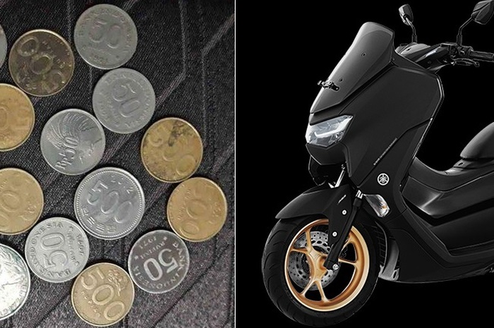 Uang koin atau uang receh sekeping bisa dijual seharga motor Yamaha NMAX