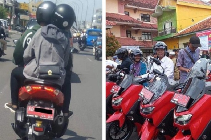 Motor dinas Yamaha NMAX milik lurah Wonogiri, Jawa Tengah malah asyik dipakai anaknya jalan-jalan di Solo.